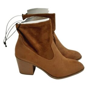 ana Electra Suede Leather Booties Womens Size 7